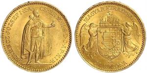 20 Korona Royaume de Hongrie (1000-1918) Or Franz Joseph I (1830 - 1916)