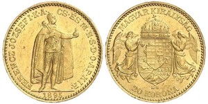 20 Korona Royaume de Hongrie (1000-1918) Or Franz Joseph I (1830 - 1916)