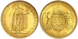 20 Korona Royaume de Hongrie (1000-1918) Or Franz Joseph I (1830 - 1916)