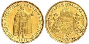 20 Korona Royaume de Hongrie (1000-1918) Or Franz Joseph I (1830 - 1916)