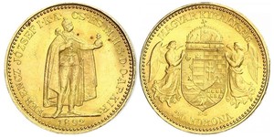 20 Korona Royaume de Hongrie (1000-1918) Or Franz Joseph I (1830 - 1916)