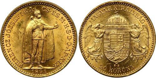 20 Korona Royaume de Hongrie (1000-1918) Or Franz Joseph I (1830 - 1916)