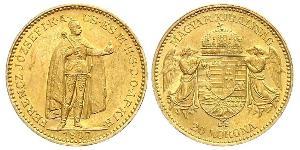 20 Korona Королевство Венгрия (1000-1918) Золото Франц Иосиф I (1830 - 1916)