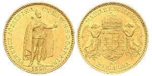 20 Korona Королевство Венгрия (1000-1918) Золото Франц Иосиф I (1830 - 1916)