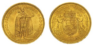 20 Korona Королевство Венгрия (1000-1918) Золото Франц Иосиф I (1830 - 1916)