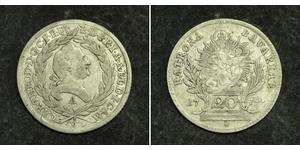 20 Kreuzer Électorat de Bavière (1623 - 1806) Argent 