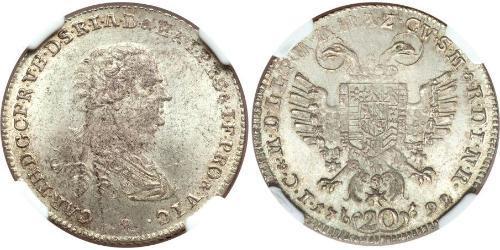 20 Kreuzer Électorat de Bavière (1623 - 1806) Argent 