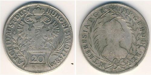 20 Kreuzer Austria Argento 