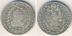 20 Kreuzer Austria Plata 