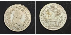 20 Kreuzer Imperio austríaco (1804-1867) Plata Francis II, Holy Roman Emperor (1768 - 1835)