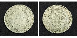 20 Kreuzer Sacro Imperio Romano (962-1806) Plata Francis II, Holy Roman Emperor (1768 - 1835)