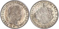 20 Kreuzer Kaisertum Österreich (1804-1867) Silber Ferdinand I of Austria (1793 - 1875)