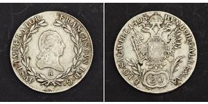 20 Kreuzer Kaisertum Österreich (1804-1867) Silber 