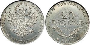 20 Kreuzer Kaisertum Österreich (1804-1867) Silber 