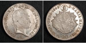 20 Kreuzer Kaisertum Österreich (1804-1867) Silber Ferdinand I of Austria (1793 - 1875)