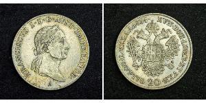 20 Kreuzer Kaisertum Österreich (1804-1867) Silber 