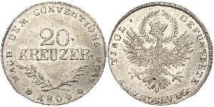 20 Kreuzer Kaisertum Österreich (1804-1867) Silber 
