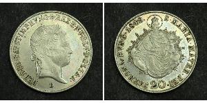 20 Kreuzer Kaisertum Österreich (1804-1867) Silber Ferdinand I of Austria (1793 - 1875)