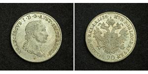 20 Kreuzer Kaisertum Österreich (1804-1867) Silber 