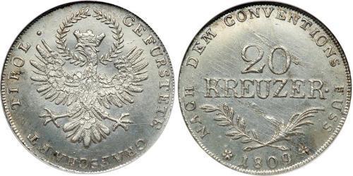 20 Kreuzer Kaisertum Österreich (1804-1867) Silber 