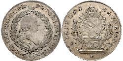 20 Kreuzer Kurfürstentum Bayern (1623 - 1806) Silber 