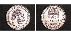 20 Kreuzer Austria-Hungary (1867-1918) Silver Franz Joseph I (1830 - 1916)