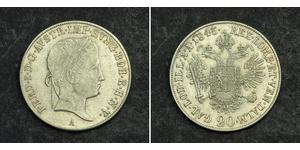 20 Kreuzer Austrian Empire (1804-1867) Silver Ferdinand I of Austria (1793 - 1875)