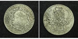 20 Kreuzer Electorate of Bavaria (1623 - 1806) Silver Maximilian III Joseph, Elector of Bavaria (1727 – 1777)
