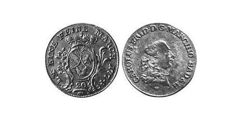 20 Kreuzer Margrave of Baden-Durlach (1535 - 1771) Silver 