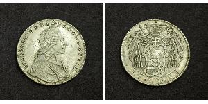 20 Kreuzer Salzburg (1328 - 1803) Silver Count Hieronymus von Colloredo (1732 - 1812)