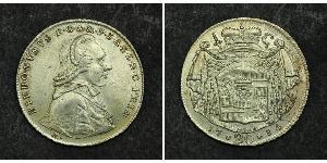 20 Kreuzer Salzburg (1328 - 1803) Silver Count Hieronymus von Colloredo (1732 - 1812)
