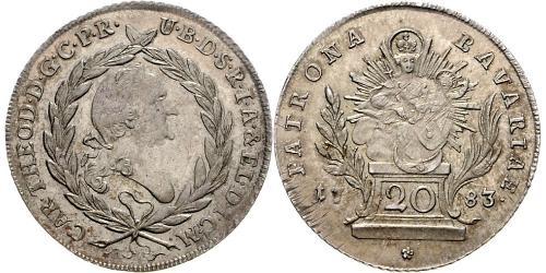 20 Kreuzer Electorate of Bavaria (1623 - 1806) 銀 