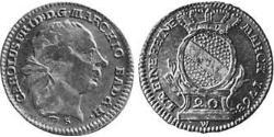 20 Kreuzer Margrave of Baden-Durlach (1535 - 1771) 銀 