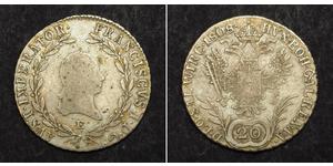 20 Kreuzer 奧地利帝國 (1804 - 1867) 銀 