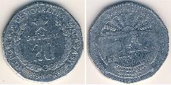 20 Krone Madagascar (1960 - ) Acier 