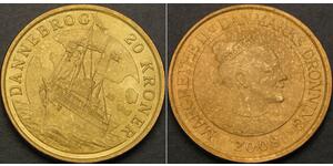 20 Krone Danemark Bronze/Aluminium 