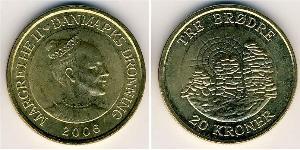 20 Krone Danemark Bronze/Aluminium 
