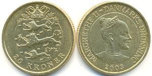 20 Krone Denmark Bronze/Aluminium 