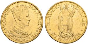 20 Krone Kingdom of Norway (1905 - ) Gold Haakon VII of Norway (1872 - 1957)