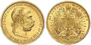 20 Krone Österreich-Ungarn (1867-1918) Gold Franz Joseph I (1830 - 1916)