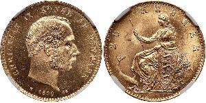 20 Krone Danemark Or Christian IX de Danemark (1818-1906)