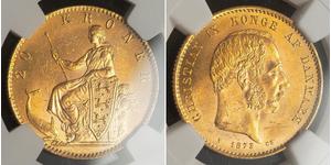 20 Krone Danimarca Oro Cristiano IX di Danimarca (1818-1906)