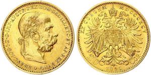 20 Krone Imperio austrohúngaro (1867-1918) Oro Franz Joseph I (1830 - 1916)