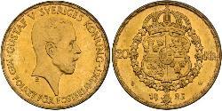 20 Krone Suecia Oro Gustavo V de Suecia (1858 - 1950)
