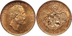 20 Krone Svezia Oro Oscar II di Svezia (1829-1907)