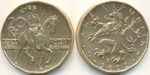 20 Krone Czech Republic (1993 - ) Ottone/Acciaio 