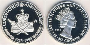 20 Krone Turks and Caicos Islands Silver 