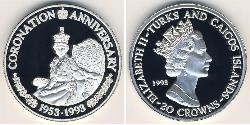 20 Krone Turks and Caicos Islands (1783 - ) Silver 