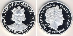 20 Krone Turks and Caicos Islands (1783 - ) Silver 