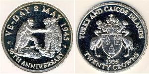 20 Krone Turks and Caicos Islands (1783 - ) Silver 